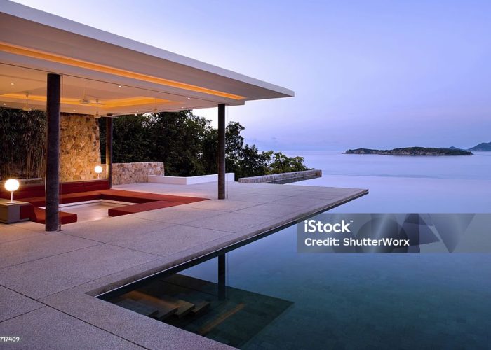 Tropical Island Home With Infinity Pool.